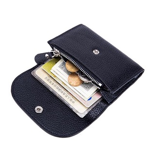 Cartera de cuero de las mujeres Casual Simple mujer corto pequeño monedero monedero titular de la tarjeta de los hombres bolsa de dinero con cremallera bolsillo en carteras (9)