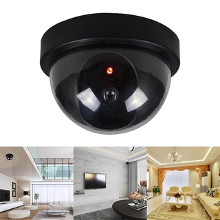 Cámara falsa de cúpula de vigilancia CCTV con luz LED para uso en interiores al aire libre (1)