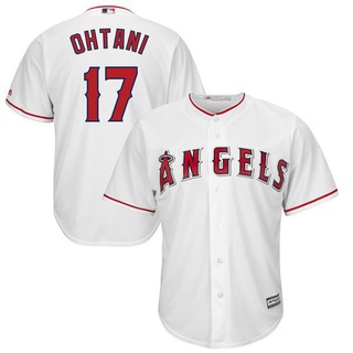 Camiseta De Béisbol Para Hombre Los Angeles Angels 17 Shohei Ohtani Rojo Blanco Gris