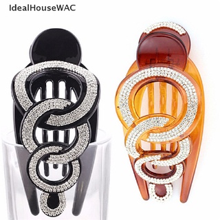 [IdealHouseWAC] Elegante Completo Cristal De Las Mujeres Clip De Pelo Horquilla Rhinestone Abrazadera Garra Headwear Venta Caliente