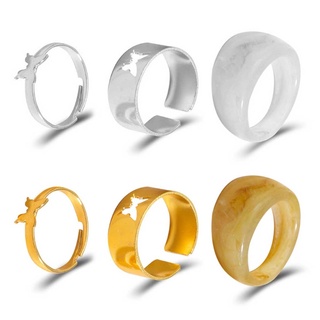 Chr. moda oro mariposa anillos para mujeres hombres amante pareja anillos conjunto amistad compromiso boda anillos abiertos 2021 joyería (4)