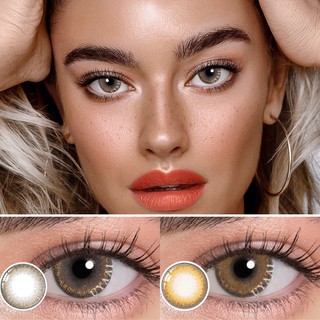 uyaai 2 unids/parejas lentes de contacto de belleza uso anual lentes de contacto de color natural serie sparkle gris suave maquillaje de moda color de ojos