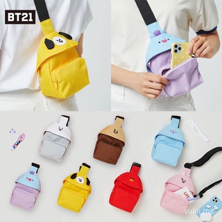 🔥Stock listo🔥BT21 K-pop nueva bolsa de pecho Mini bolsa de mensajero bolsa de hombro de dibujos animados todo partido bolsa de teléfono móvil pequeña mochila de gran capacidad