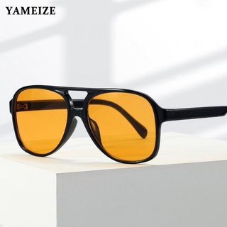 gafas de sol piloto de los hombres vintage retro 70s gafas de sol para las mujeres clásico grande marco cuadrado protección uv gafas de conducción (1)