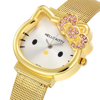 Hello Kitty precioso reloj de pulsera de dibujos animados para mujeres elegante reloj de cuarzo para niñas (7)