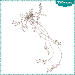 rhinestone novia peine de pelo floral peine de pelo accesorios de boda novia tiara clip de pelo nupcial tocado flor pelo (1)