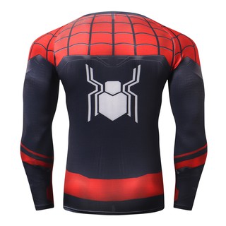 Superhero Spiderman Camisetas Hombre Compresión Quick Dry Deportes Medias Fitness Camisa Sportswear (2)