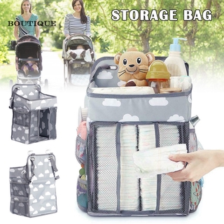 Preferente Baby Stroller Hanging Nursery Organizer Multifunctional Diaper Storage Bag Baby Diaper Organizer Alta satisfacción