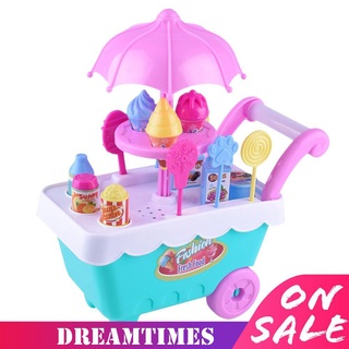 Pequeños carritos de helado niña Mini carrito de caramelos tienda pretender juguetes de niños