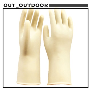 guantes de látex de goma industrial de peso pesado guantes de trabajo de jardinería 31 cm 36 cm 40 cm 45 cm 50 cm 55 cm 60 cm negro/blanco