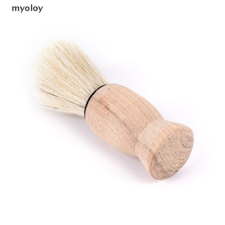Myoloy 1x pro wood handle badger hair beard shaving brush for men mustache barber tool MX