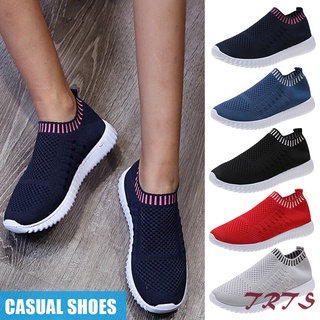 Summer Shoes Men Couple Casual Shoes Fashion Lightweight Breathable Walking Sneakers Slip-on Men Mesh Flats Shoes