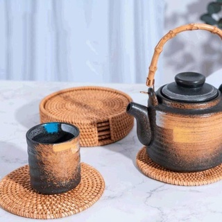 posavasos hecho a mano de ratán taza almohadilla de té alfombrillas de tazón posavasos taza titulares de mesa alfombrillas