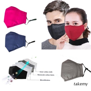 takemy pm2.5 máscara de boca anti polvo máscara de carbón activado filtro a prueba de bacterias gripe mascarillas cuidado