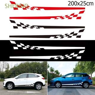shebind - pegatinas deportivas para coche, pvc, ambos lados, carreras, 200 x 25 cm, vinilo, auto, multicolor