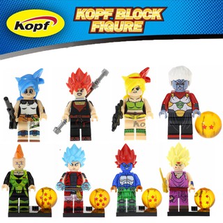 Compatible con Legoing juguete Minifigures Dragon Ball troncos Gotenks Son Goku Vegeta bloques de construcción juguetes para niños (1)