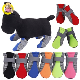 zapatos para perros antideslizantes de malla transpirable para mascotas, protector de pata ligero, botines para mascotas pequeños, medianos