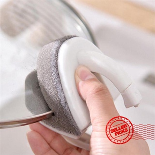 4 Color Foldable Sponge Brush Plastic Handheld Bathtub Tile Cleaning Sponge Kitchen G1T6