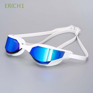 erich1 unisex gafas de natación ajustable accesorios de natación gafas de natación anti-uv protección uv hombres mujeres chapado buceo anti-niebla gafas/multicolor