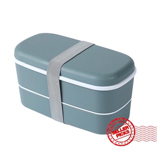 Japanese-Style Lunch Box, Bento Box, Plastic Food Refrigerator Double-Layered Lunch Box, Lunch A5A1
