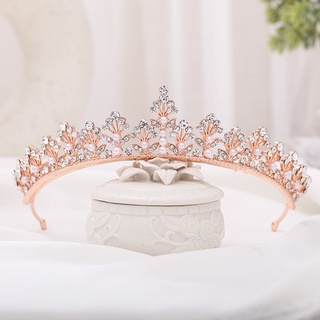 único perla cristal nupcial corona princesa rhinestone desfile coronas boda accesorios para el cabello novia adornos para el pelo