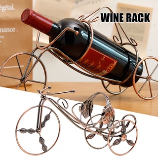 estante de vino en forma de triciclo sosteniendo 1 botella de vino creatividad hierro dorado botella de vino soporte perfecto para encimera de cocina