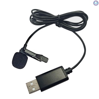 USB Lavalier micrófono 360 omnidireccional Clip con cable de solapa micrófono Plug & Play para ordenador PC portátil videoconferencia de chat en vivo grabación clases en línea