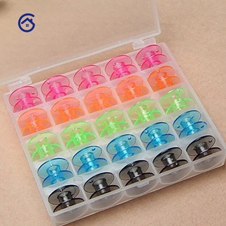 [OR] 25 piezas/caja de bobinas colorizadas aplicar fácilmente bobinas vacías de plástico máquina de coser para regalo