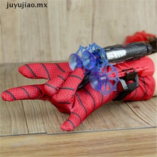 YUJIAO nuevo Spider Man juguetes de plástico Cosplay Spiderman guante lanzador conjunto de juguetes divertidos.