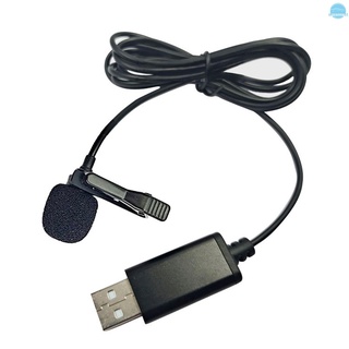 MC USB Lavalier micrófono 360 omnidireccional Clip-on alámbrico micrófono de solapa Plug & Play para ordenador PC portátil Video conferencia chateando transmisión en vivo grabación clases en línea (1)