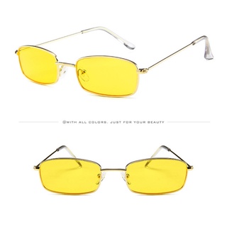 Gafas de sol cuadradas pequeñas de Metal a la moda gafas de sol coreanas (8)