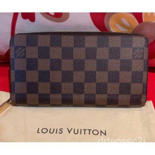 Louis Vuitton Louis Vuitton LV tablero de ajedrez cartera zipper clip largo n41661 99 nuevo f4me