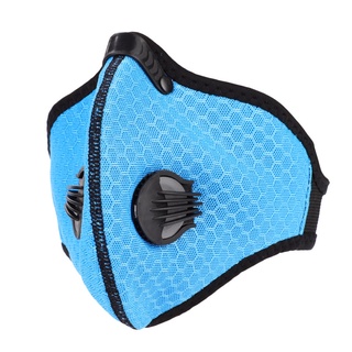 máscara de media cara para ciclismo al aire libre, antipolvo, para entrenamiento deportivo, running (azul)