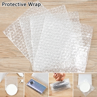 COLLARES 50pcs PE transparente blanco burbuja bolsa de plástico espuma bolsas de embalaje envoltura protectora doble película amortiguación sobre 7 tamaños paquete a prueba de golpes (7)