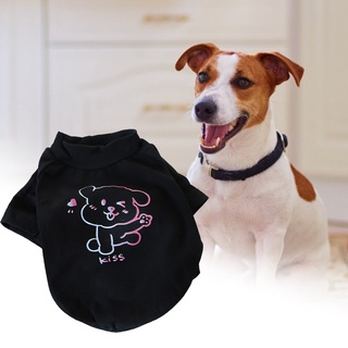 accessto Dog Costume Fluorescent Printing Two-legged Polyester Skin-friendly Blouse Vest T-Shirt for Summer