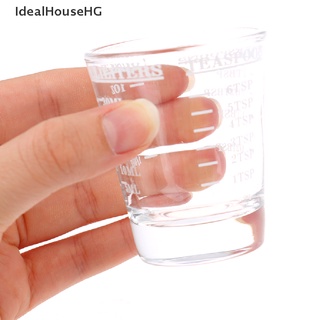 [idealhousehg] 1 taza de medición de vidrio de 30 ml con escala de vidrio de tiro líquido onzas taza venta caliente