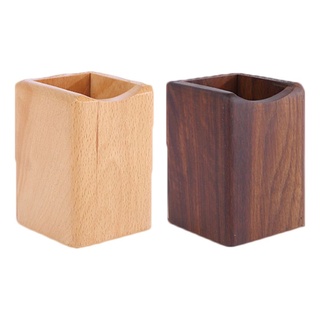 brroa - soporte para lápices de madera natural, multiusos, organizador de escritorio, caja de almacenamiento
