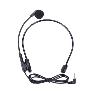 (extremechallenge) cable montado en la cabeza auriculares micrófono flexible con cable boom amplificación