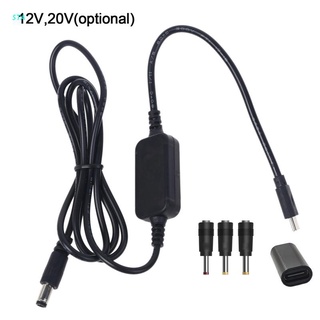 Cable USB Tipo C PD a 12v 20 2.5/3.5/4.0/5.5mm cable Adaptador de convección wifi Portátil Luz led cámara CCTV