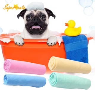 ♥superlindo♥toalla de secado de baño para mascotas/perro/gato/toalla de secado de piel de ciervo Ultra absorbente para coche♥ (1)