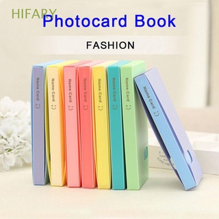 hifary 120 bolsillos moda lomo tarjetero color caramelo álbum de fotos fotocard libro nueva colección portátil gran capacidad tarjeta stock/multicolor