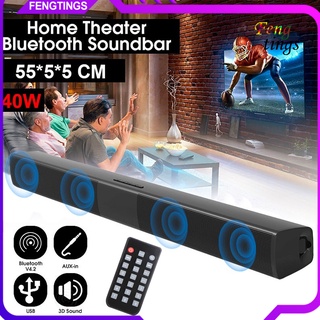 [ft]BS-28B Recargable inalámbrico compatible con Bluetooth barra de sonido TV cine en casa estéreo altavoz (1)
