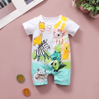 ╭trendywill╮Newborn Infant Baby Girls Boys Cartoon Animal Letter Romper Jumpsuit Outfits