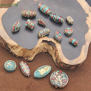 GWYNNE Hecho a mano Accesorios de joyería 15 estilos Producción de joyas Accesorios de joyería Encanto Tibetano Dorado. Conjetura. Brazalete Cuentas de Nepal Hazlo tú mismo.
