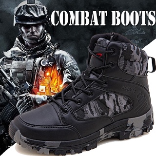 ejército masculino comando de combate desierto invierno al aire libre senderismo botas de aterrizaje táctico zapatos militares