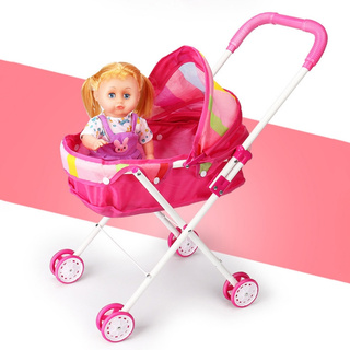 hea lindo cochecito de bebé carro muñeca para niño pretender juguete cochecito de bebé regalo