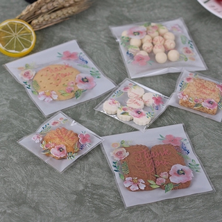 ESMERALDA 100 bolsas de galletas de fiesta autoadhesivas suministros de embalaje bolsa de flores galletas boda cumpleaños gracias hornear caramelo bolsillos (7)