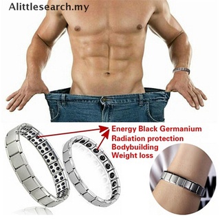 [Alittlesearch] pulsera elástica elástica de acero de titanio para hombres y mujeres/pulsera de salud energética MY