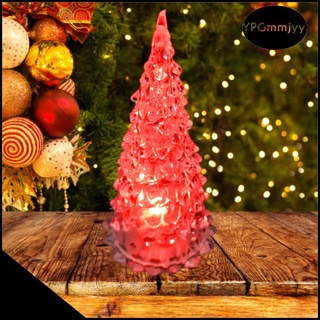 luz led árbol de navidad acrílico chispa pequeña lámpara charm alimentado con batería año nuevo cambio de color para la sala de estar de navidad