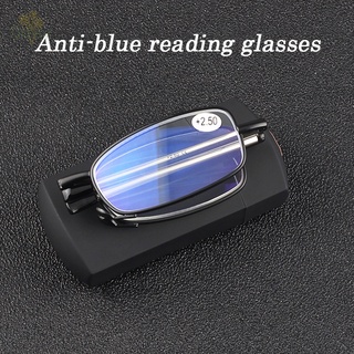 Gafas de lectura de marco de Metal cómodo gafas ligeras plegables gafas para hombres mujeres flash